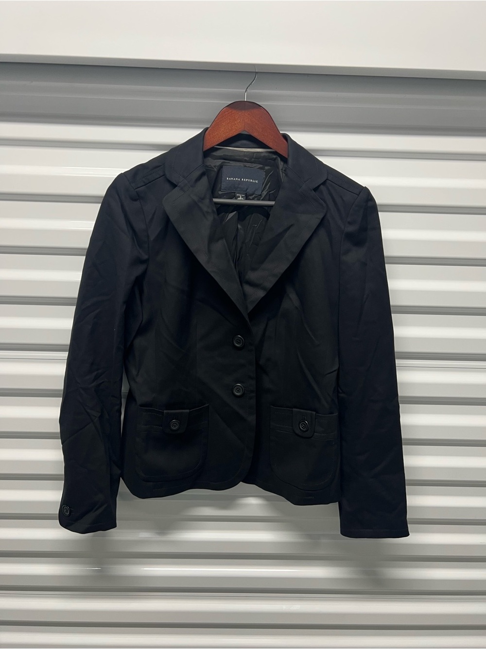 Banana Republic Stretch Black Blazer Like New size 8